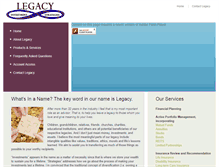 Tablet Screenshot of legacyinvestment.net